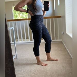 Lululemon Align Crop Black Camo Size 6